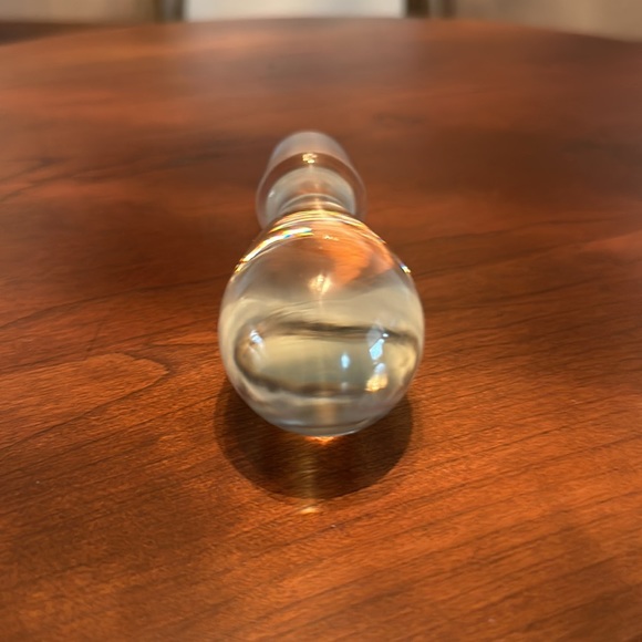 Vintage Hand Blown Clear Glass Decanter Stopper Teardrop - Picture 3 of 4